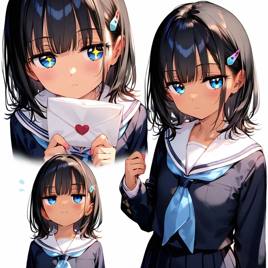 お手紙を男子生徒に渡すこなつちゃん