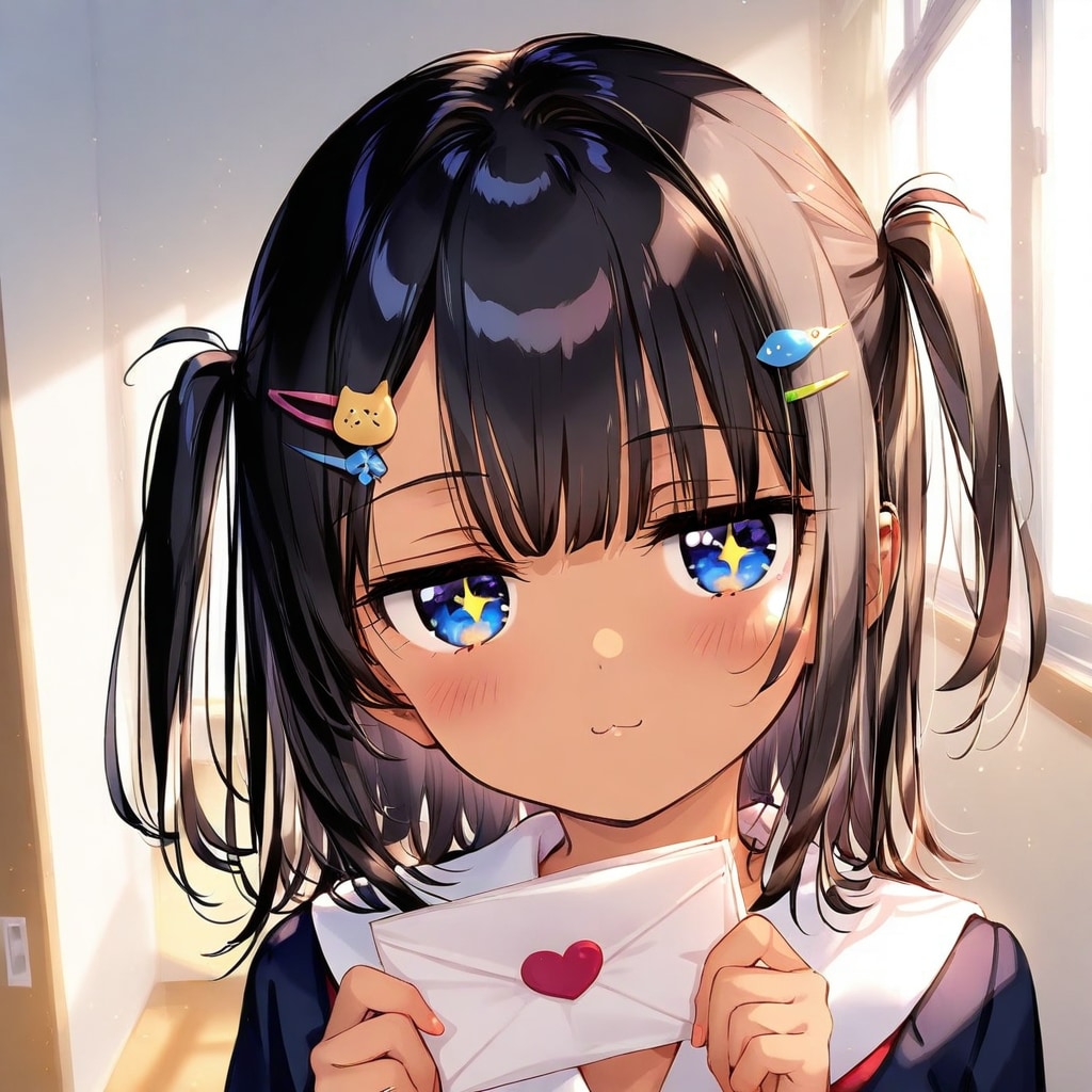 お手紙を男子生徒に渡すこなつちゃん