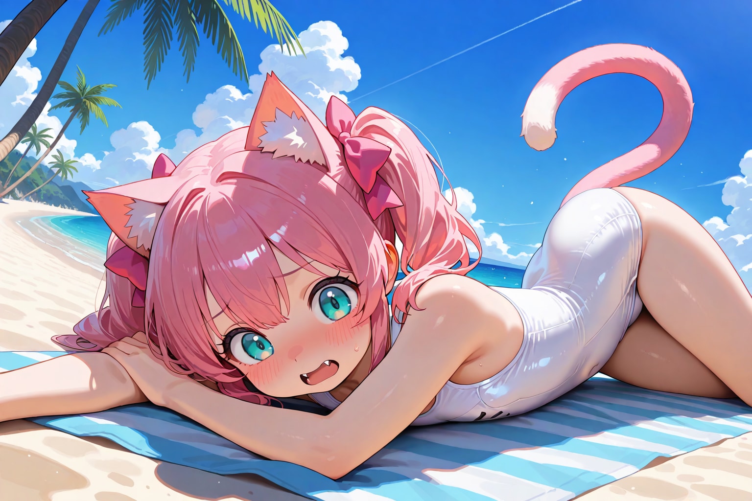 今日2回目の猫耳ピンクちゃん