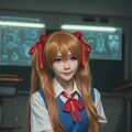 エヴァコスプレ：赤い髪と制服のコントラスト！｜エヴァコスプレ：無機質な空間に佇むレイ 6枚目