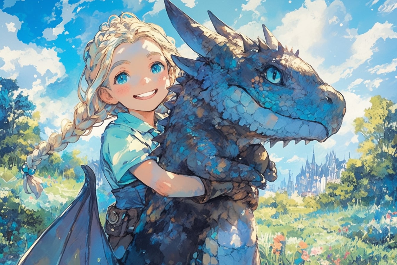 ドラゴンと少女（竜騎士）68 | の人気AIイラスト・グラビア