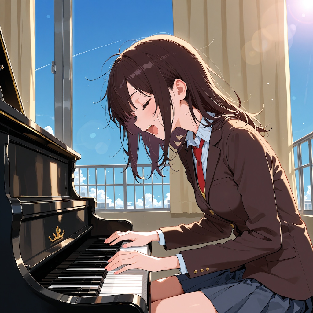 ピアノを弾く少女