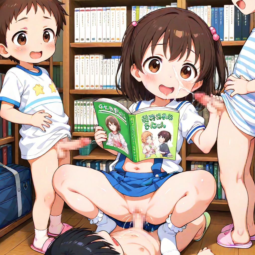 [9枚] 「GWはみんなでSEXのお勉強よ！へ～？最初はおちんちんなめるの？変なの～。勃ったらおまんこに挿れるんだって！なにこれぇ！？あぁあああああ♥」（ロリっ子大集合・大人向け５４６）