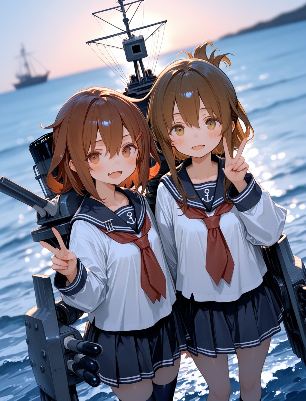 わーくに自慢の雷電姉妹艦 | の人気AIイラスト・グラビア