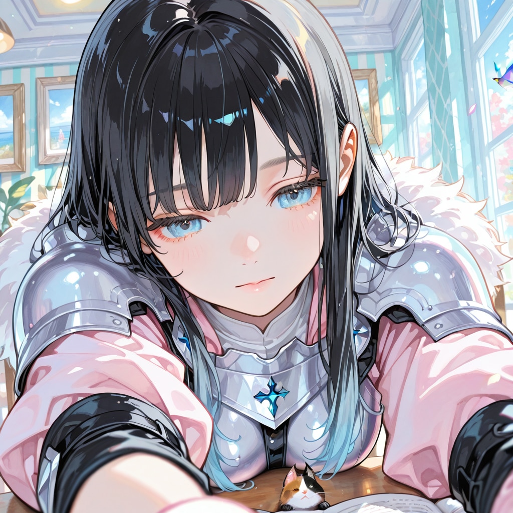 カフェにて、荻原葵ちゃん（１）ECHIDNA | の人気AIイラスト・グラビア