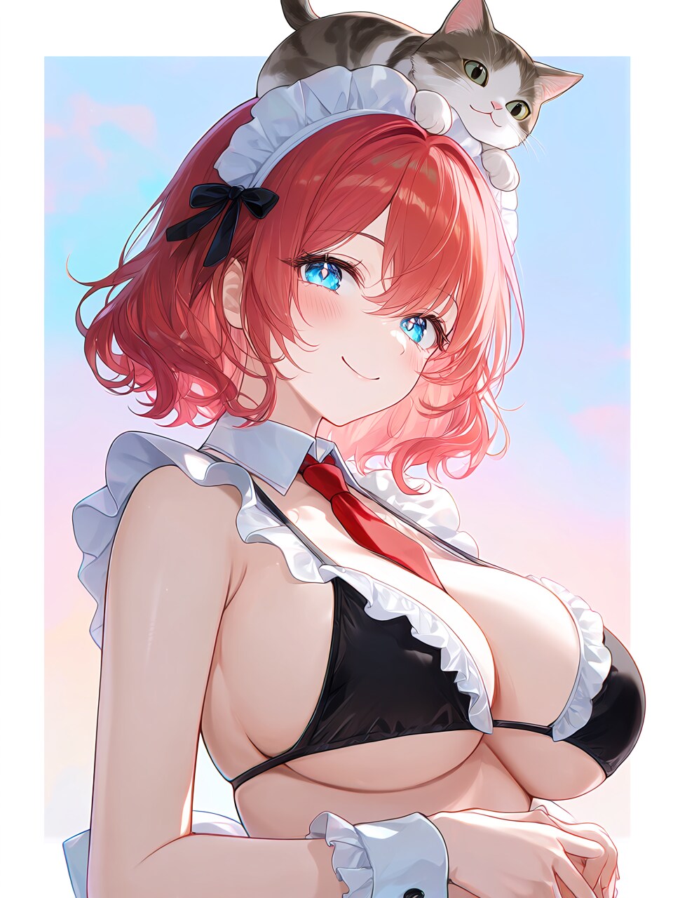 ネコチャン on head