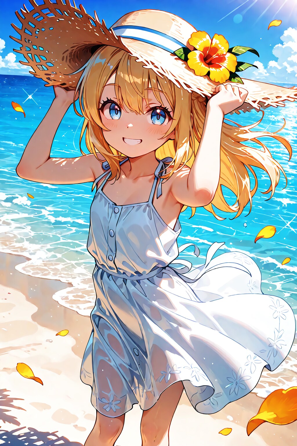 真夏の麦わら帽子
