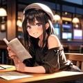 読書の合間の視線 8枚目