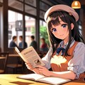 読書の合間の視線 12枚目