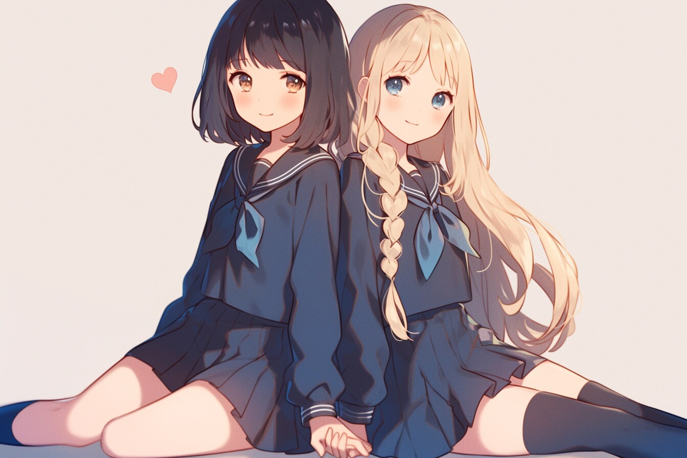 二人のJK09 | の人気AIイラスト・グラビア