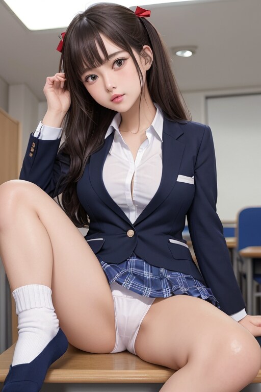 ブレザー制服女子