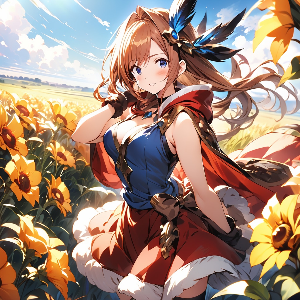 花畑でのクラリス