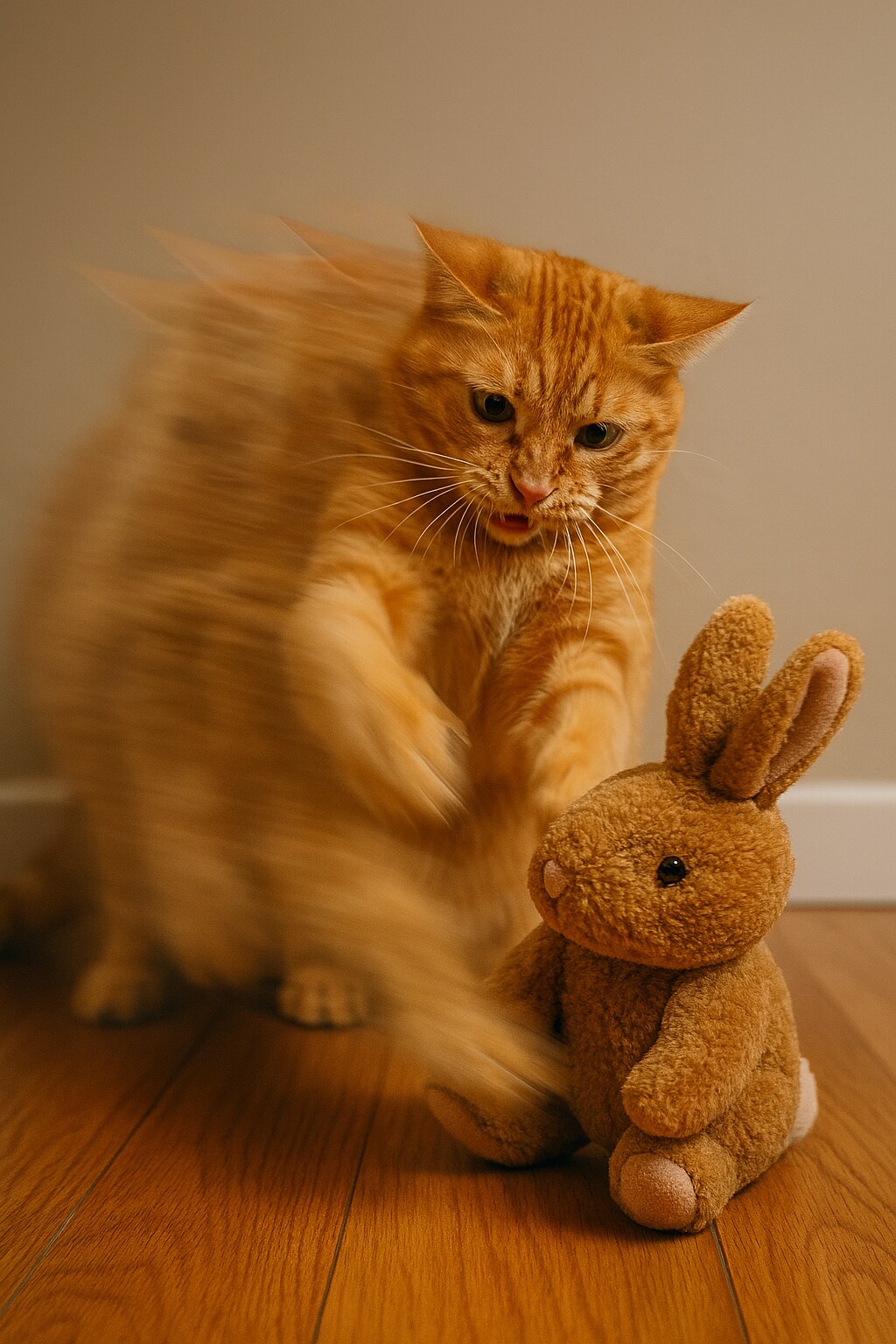 残像を残しながら攻撃をするねこ様