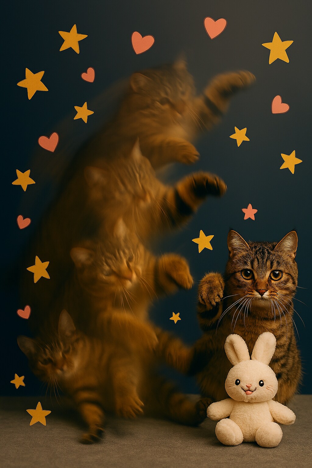 残像を残しながら攻撃をするねこ様