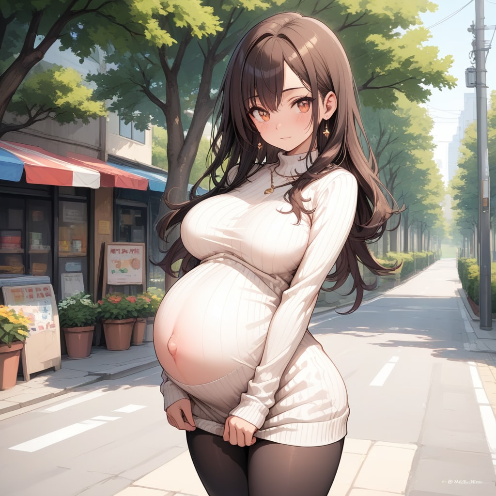 リブ生地セーター（孕）