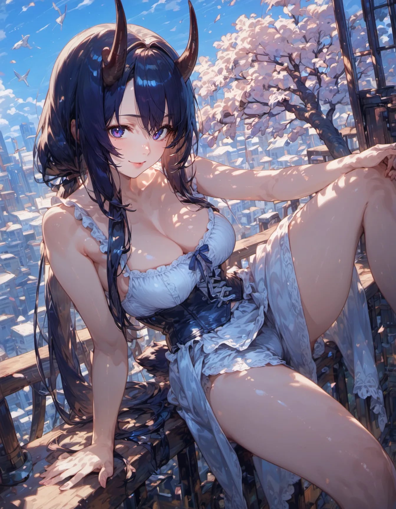 Horned Queen Above the City