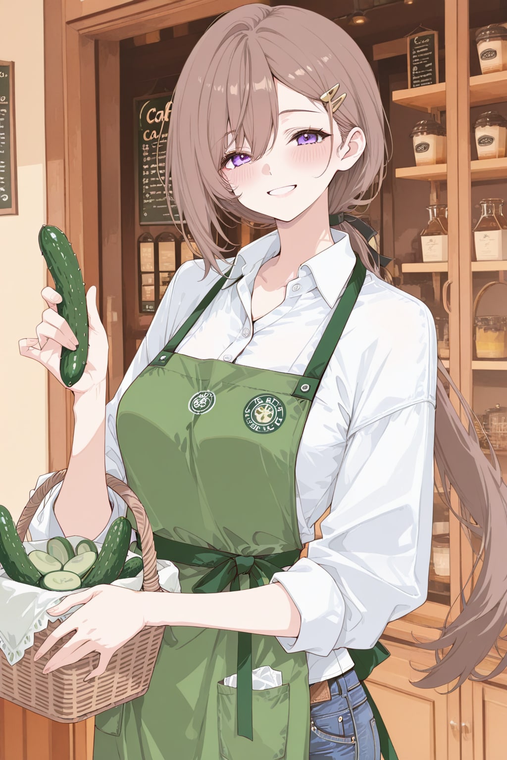 見てください！こんなにきゅうりが採れたんですよ(*'▽')