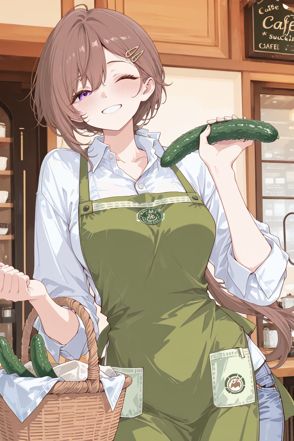 見てください！こんなにきゅうりが採れたんですよ(*'▽')
