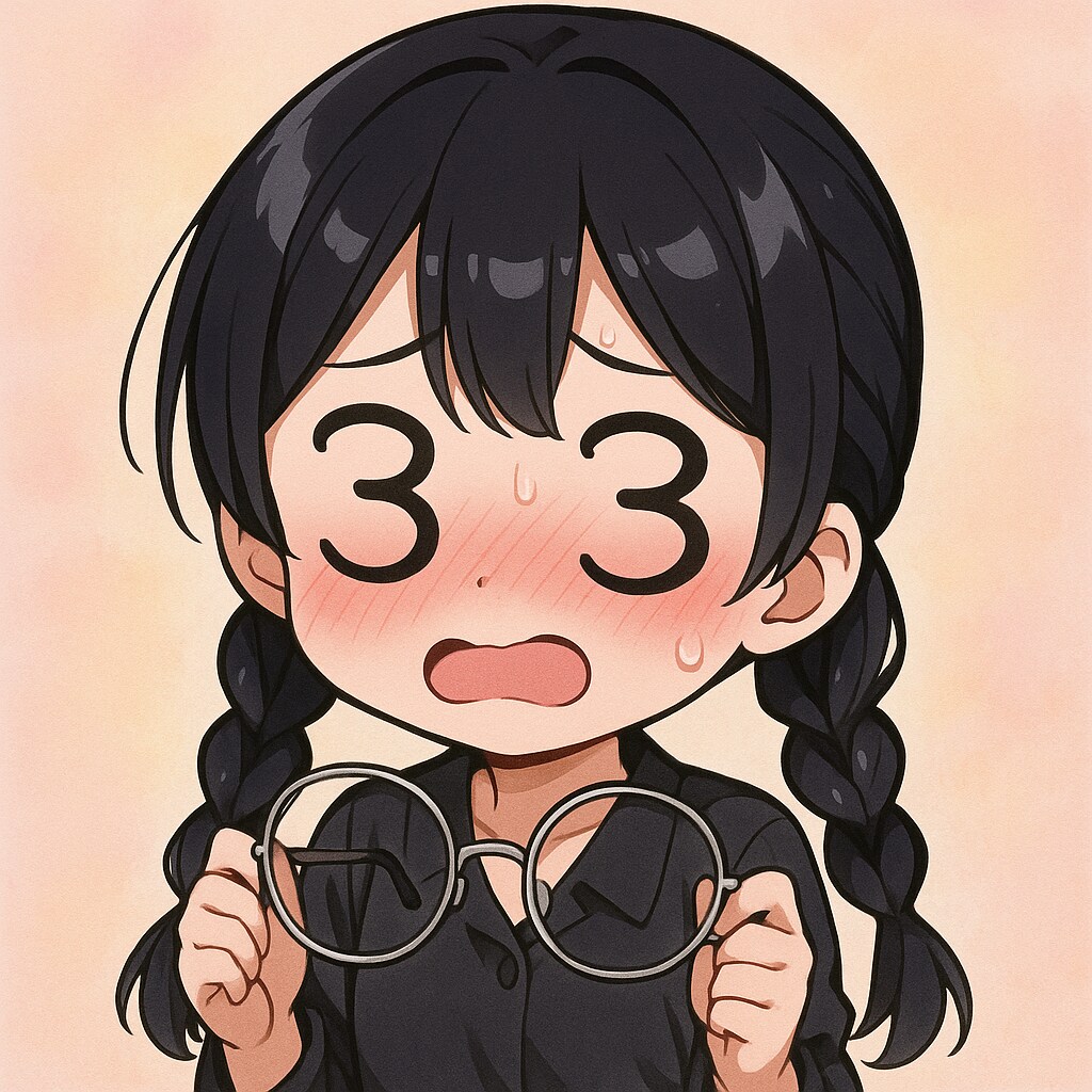 メガネ外すのは恥ずかしいのです…