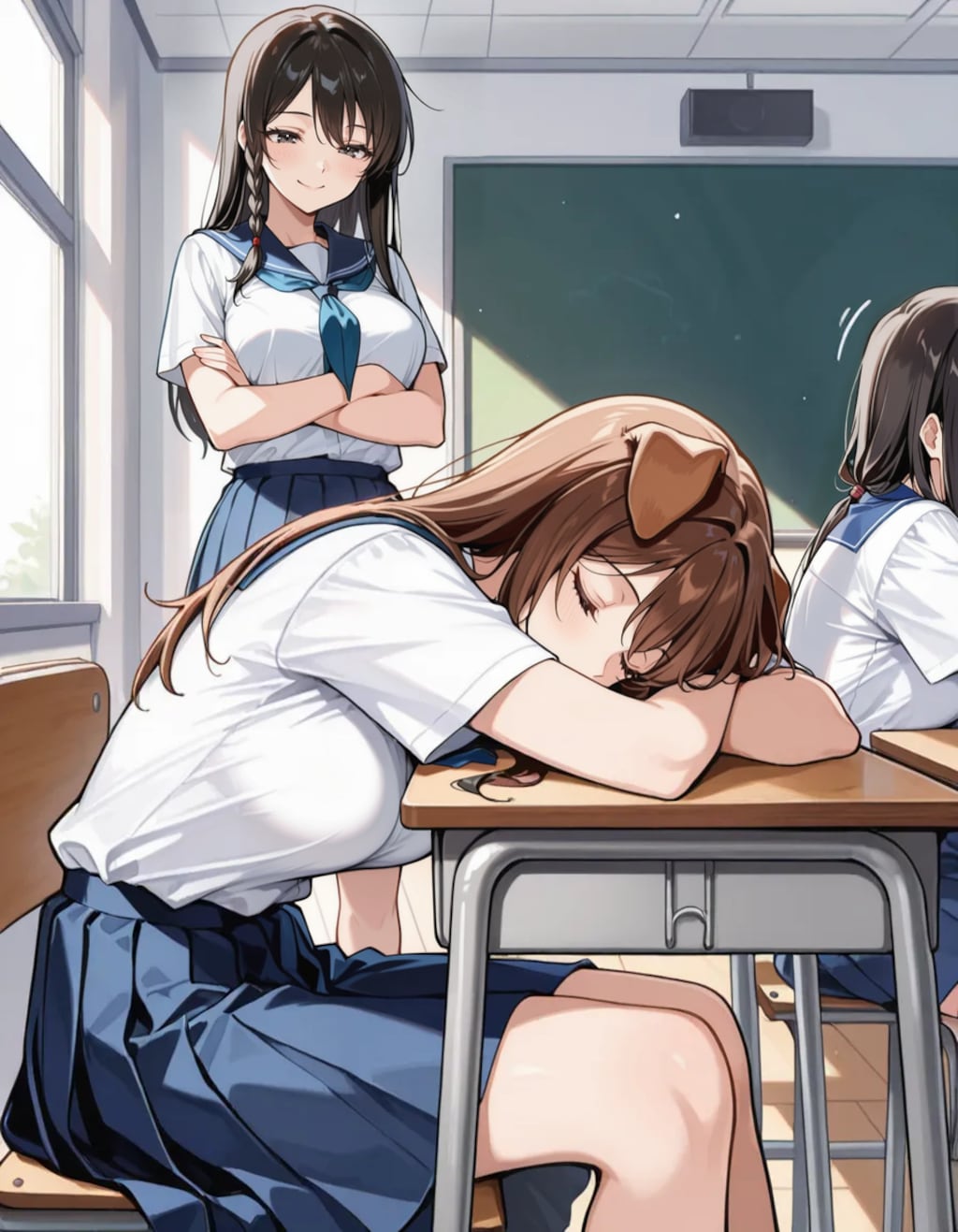 今日のわん娘 #45 「居眠りわん娘」