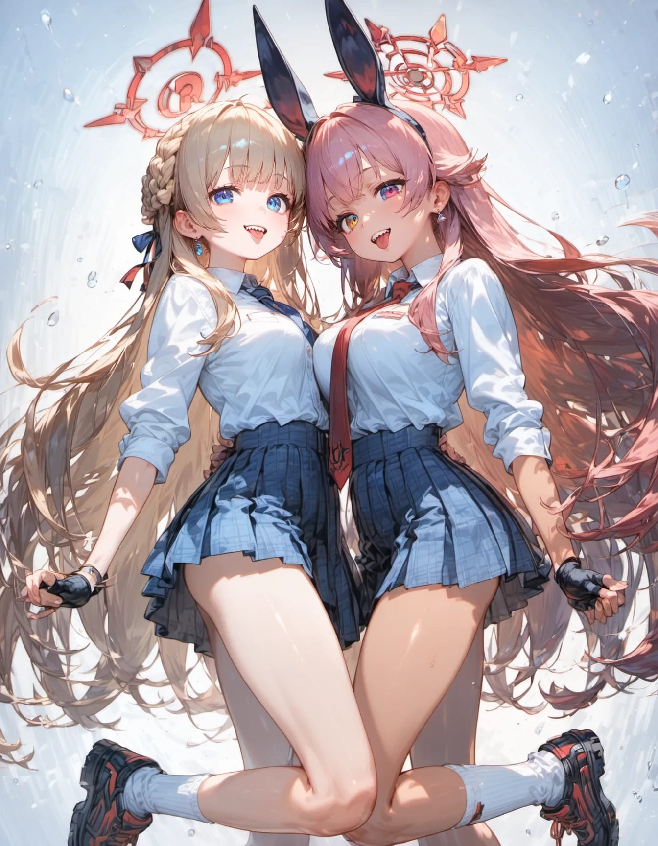Twin Halos in the Rain | の人気AIイラスト・グラビア