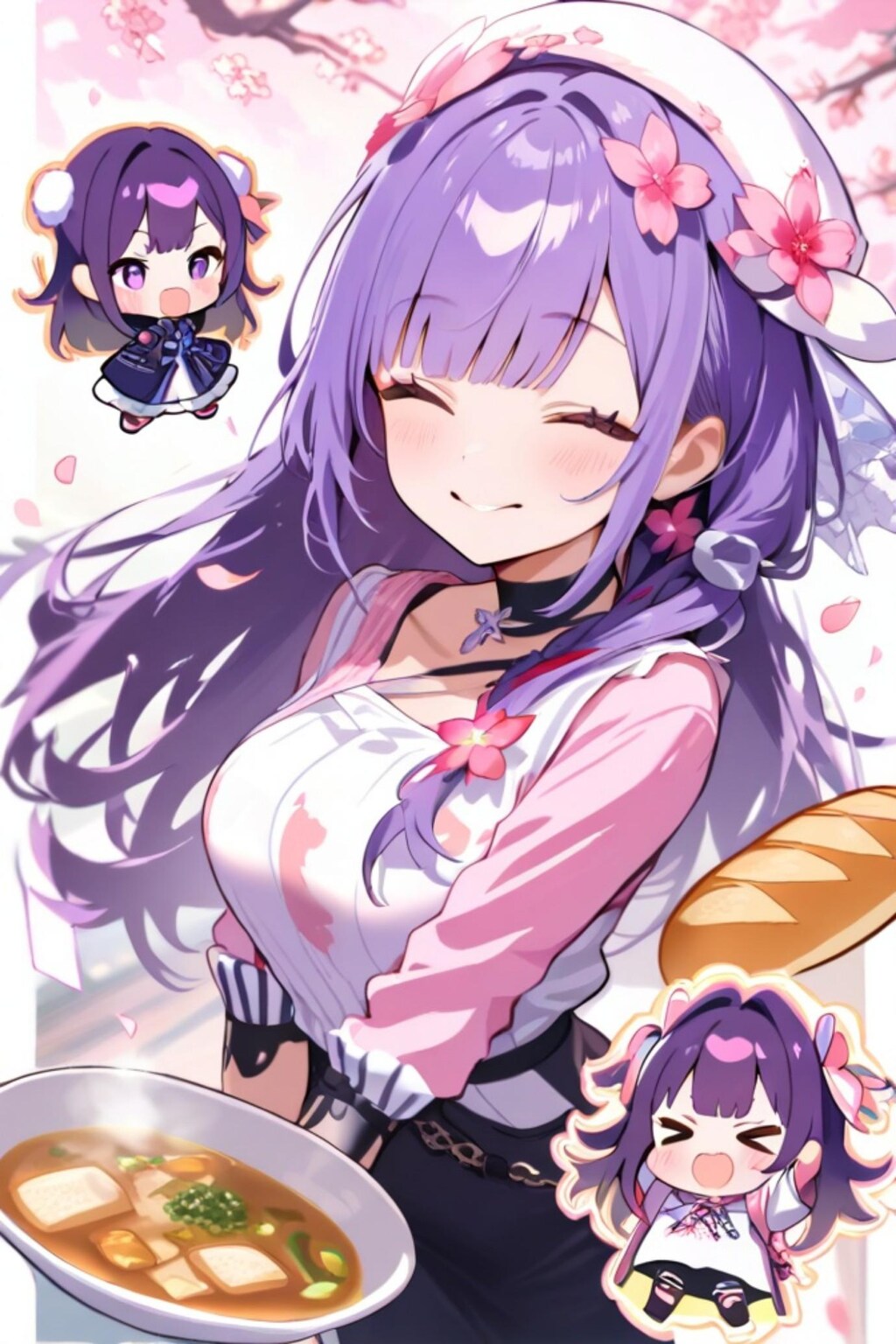 紫髪ちゃんとお花見