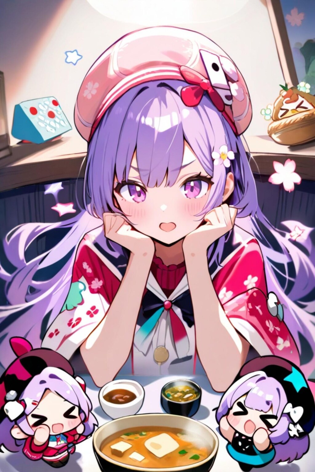 紫髪ちゃんとお花見