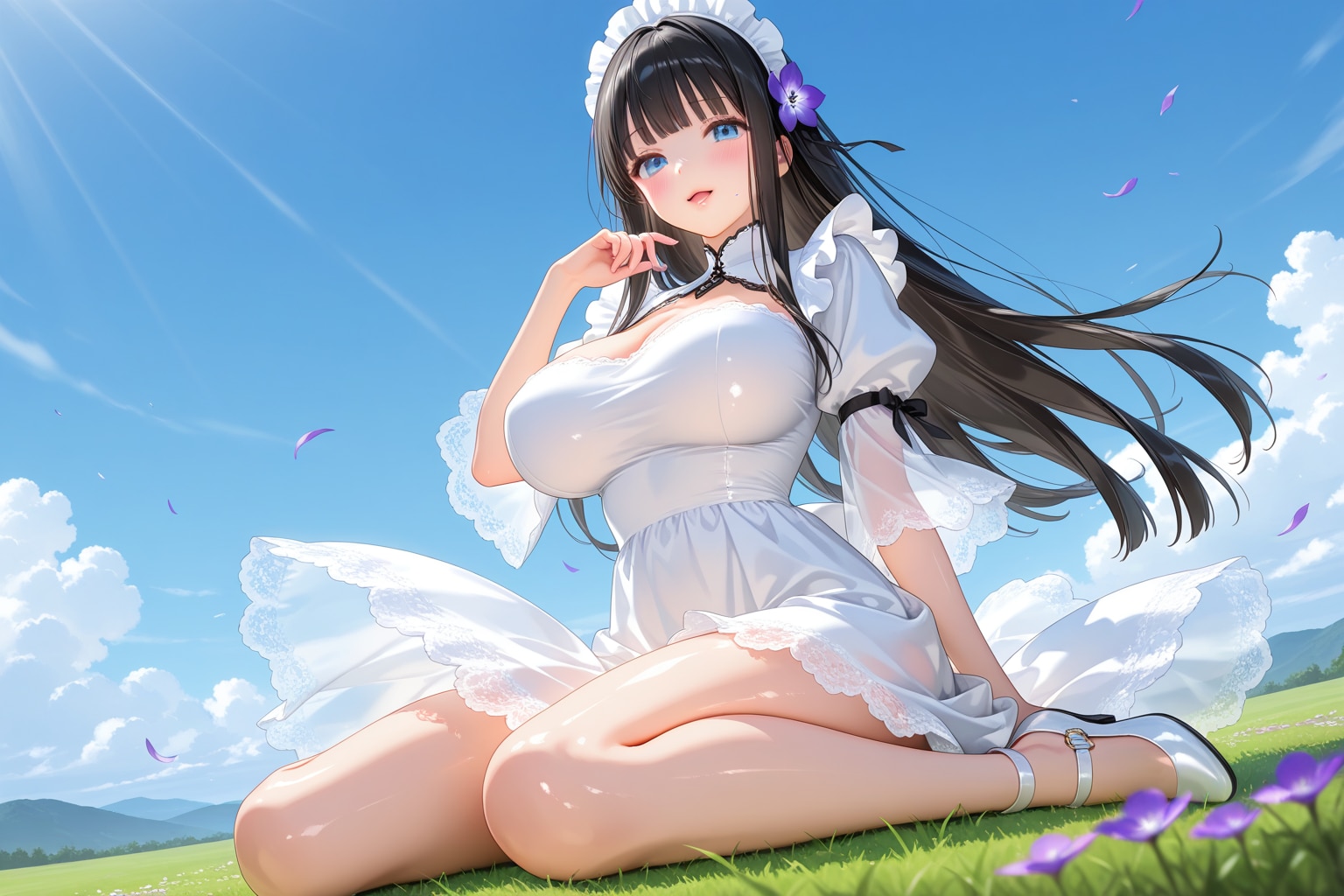 風が気持ちいいですね♡ | の人気AIイラスト・グラビア