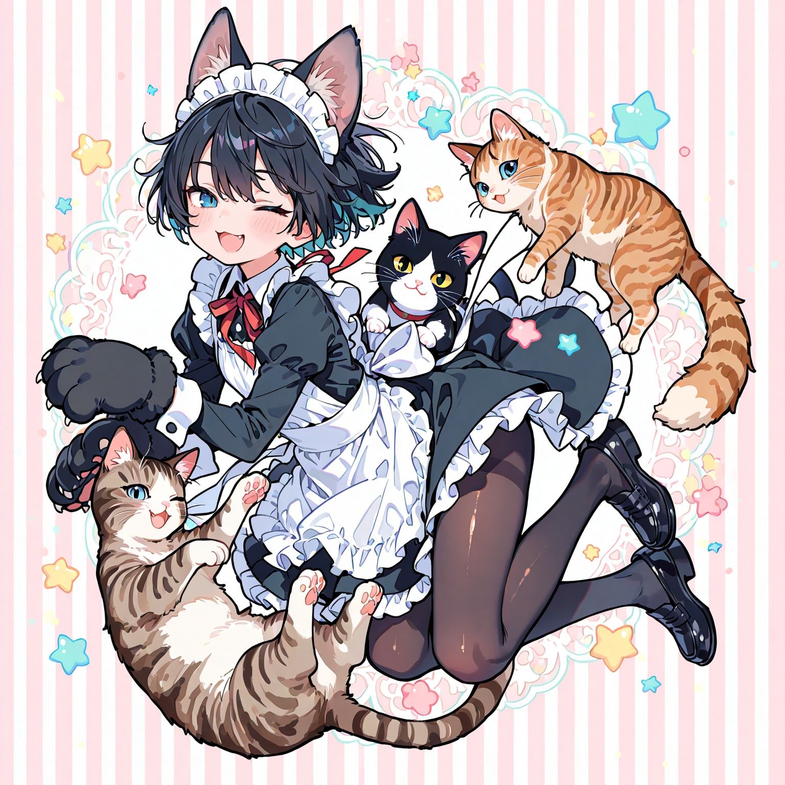 猫まみれ | の人気AIイラスト・グラビア