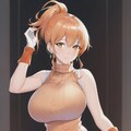ニットセーター金髪美女 3枚目