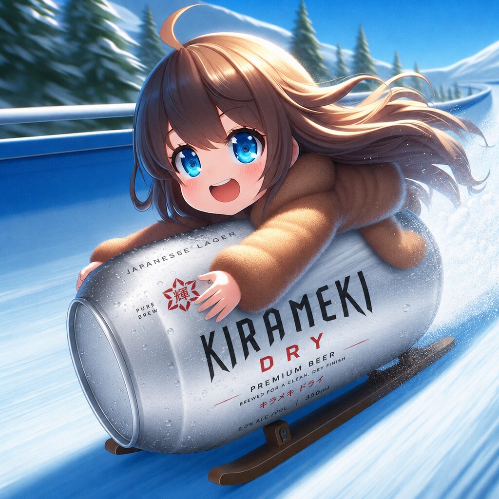 ビールスケルトンを楽しむ小さな女の子