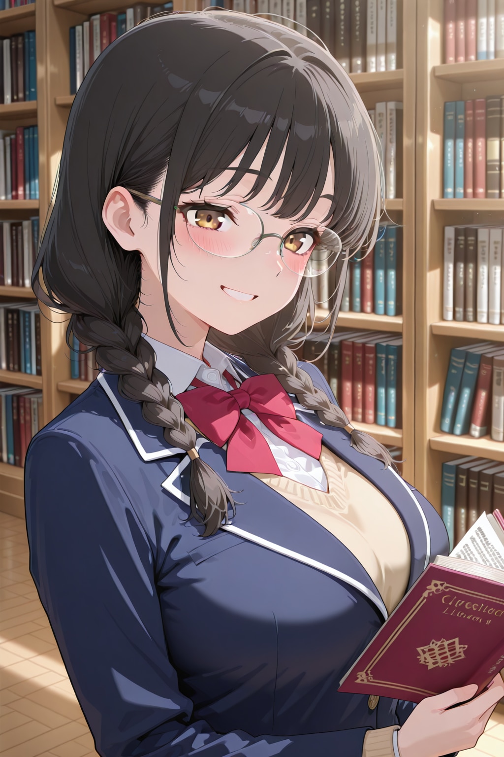 図書室とメガネ少女（DUPA）