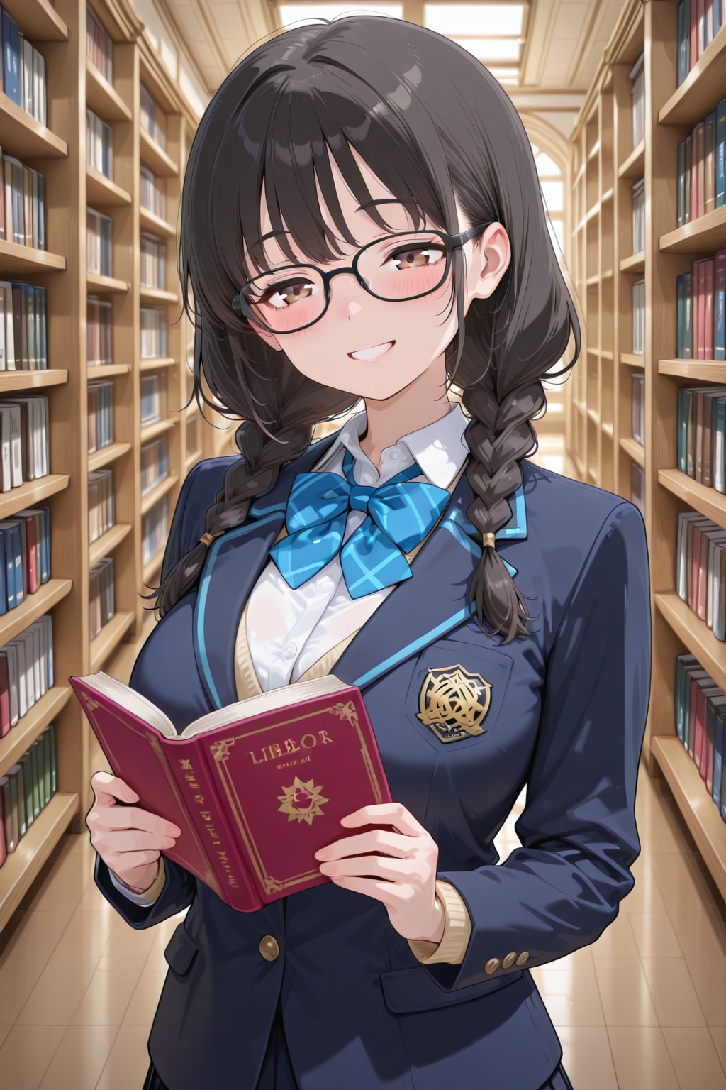 図書室とメガネ少女（DUPA）