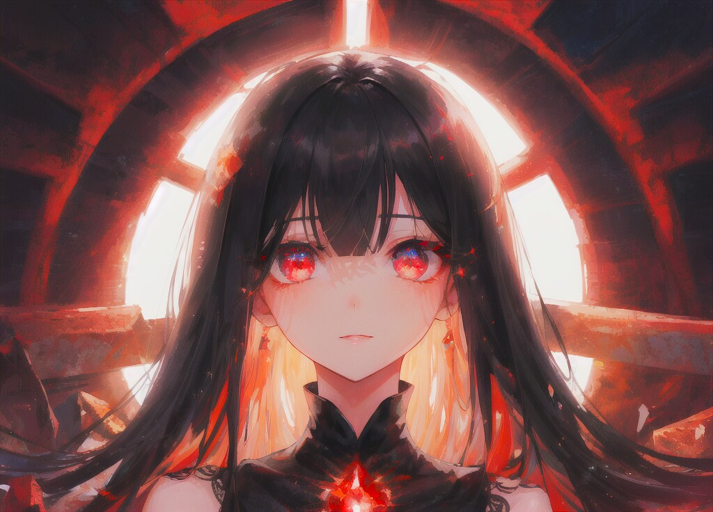 ぱっつん前髪(straight cut bangs:1.3),