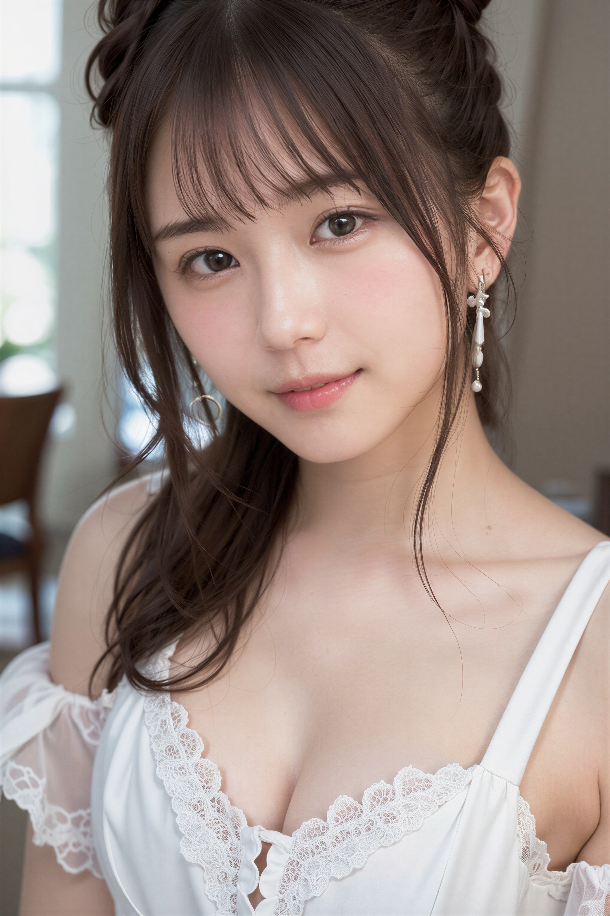 アップドゥヘアとドレス