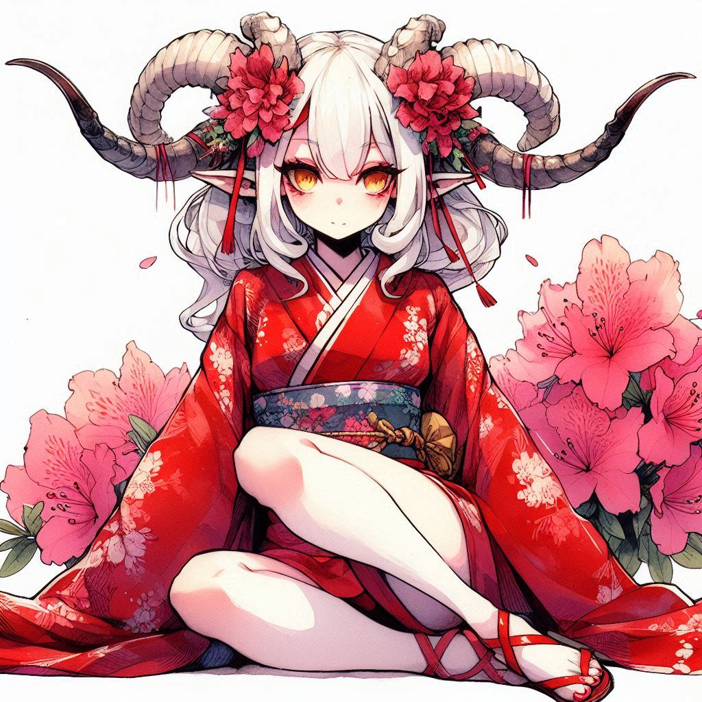 鬼子とツツジ | の人気AIイラスト・グラビア