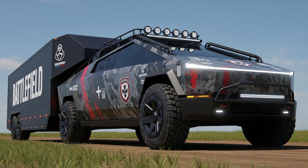 テスラサイバートラックバトルフィールド軍用車