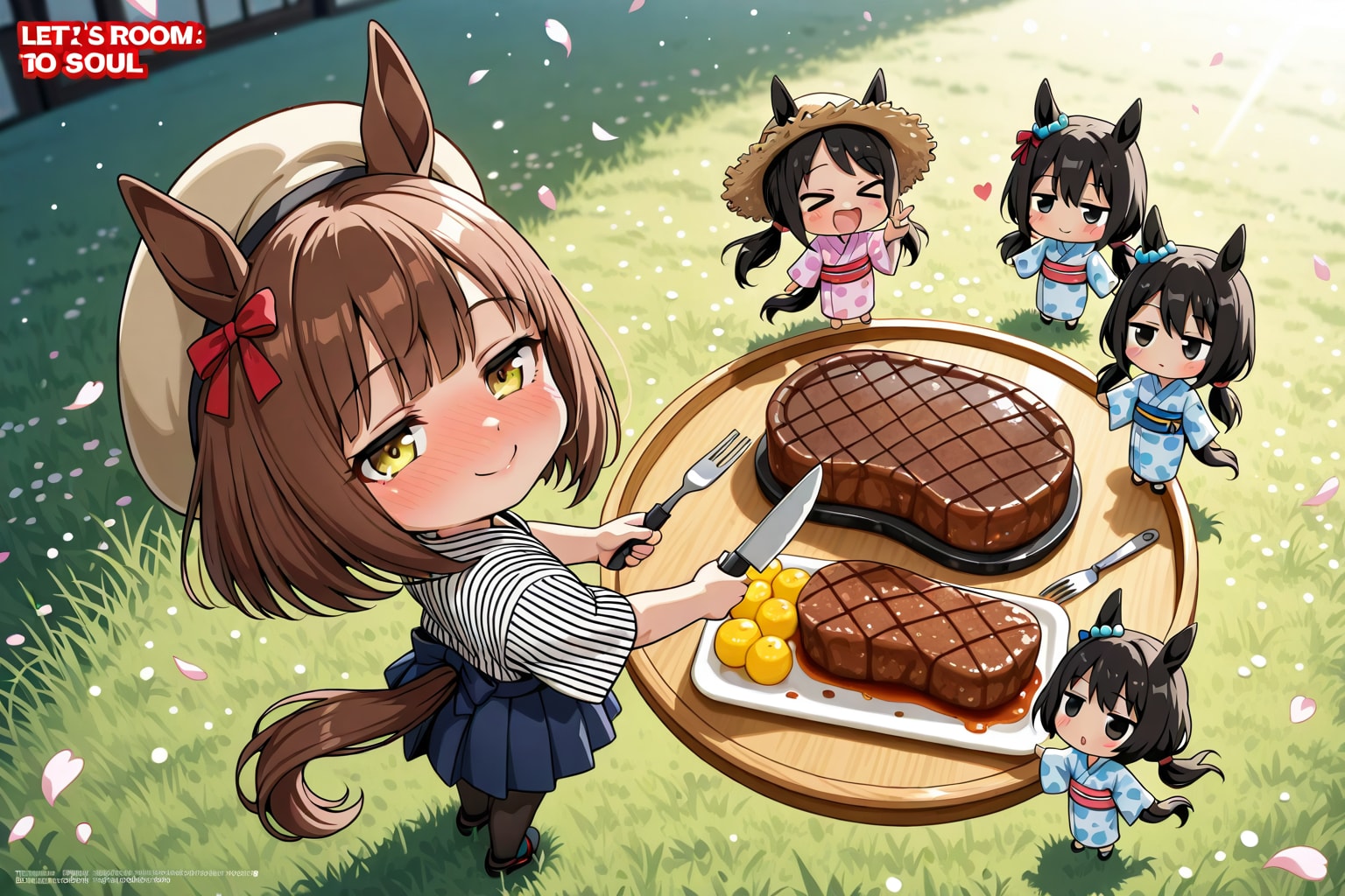 切り分けてくれる ちびちゃん。 | の人気AIイラスト・グラビア