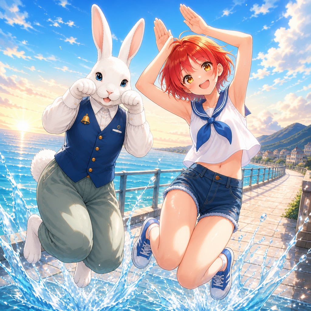 おはよウサギ（１１）ミミと秋津七海 GPTimages2.0