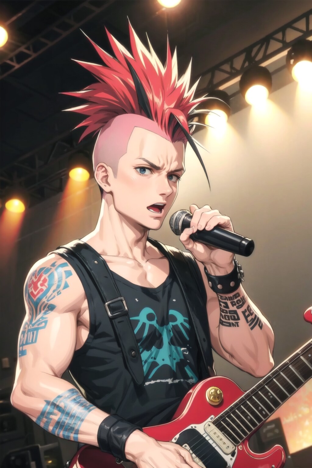 パンクロッカーの男性