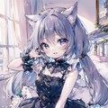 ネコ耳少女 黒×銀 失敗 2枚目