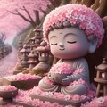 大仏様に桜 8枚目