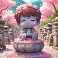 大仏様に桜 6枚目
