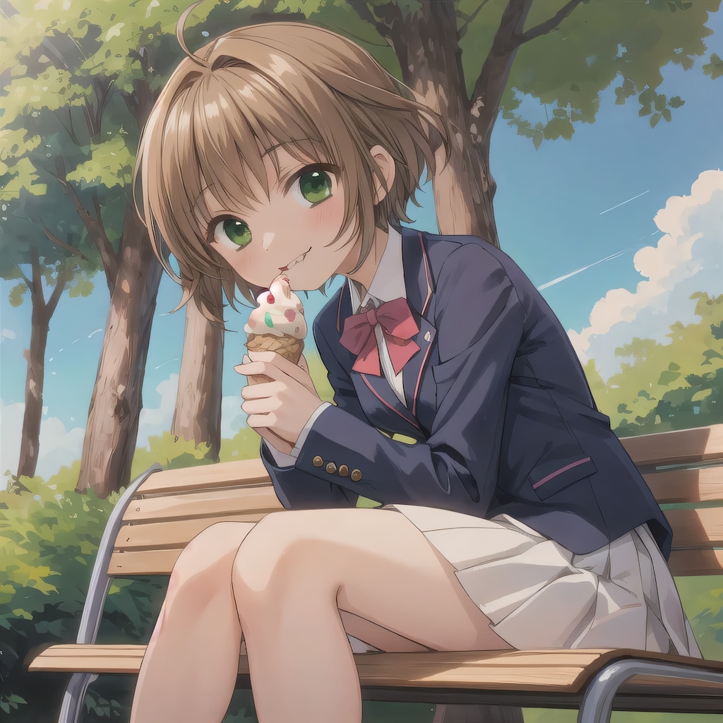 茶髪ボブでブレザーの少女４