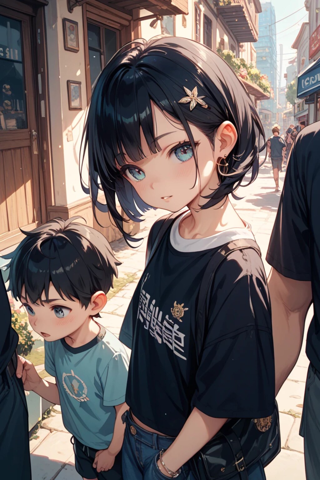 「お嬢ちゃん、かわいい弟君だねえ（君のほうがかわいいけどね）」女の子「何か用ですか（気持ち悪いなあ）」