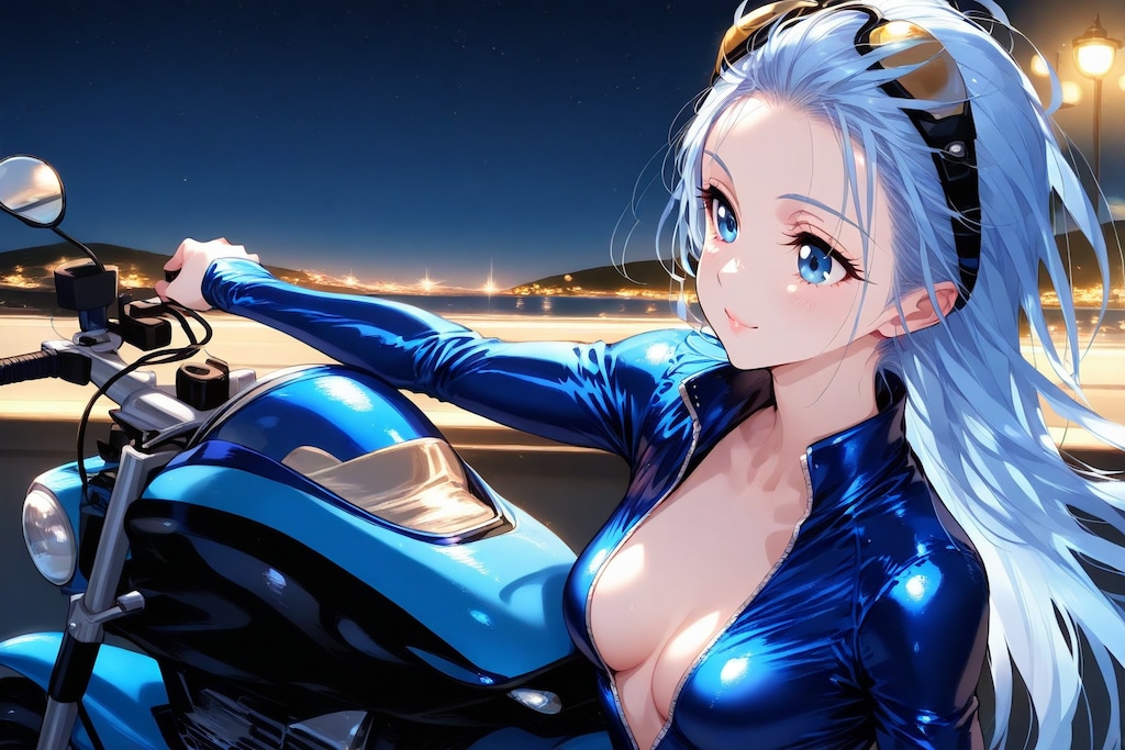 青デコ、バイクに乗る！