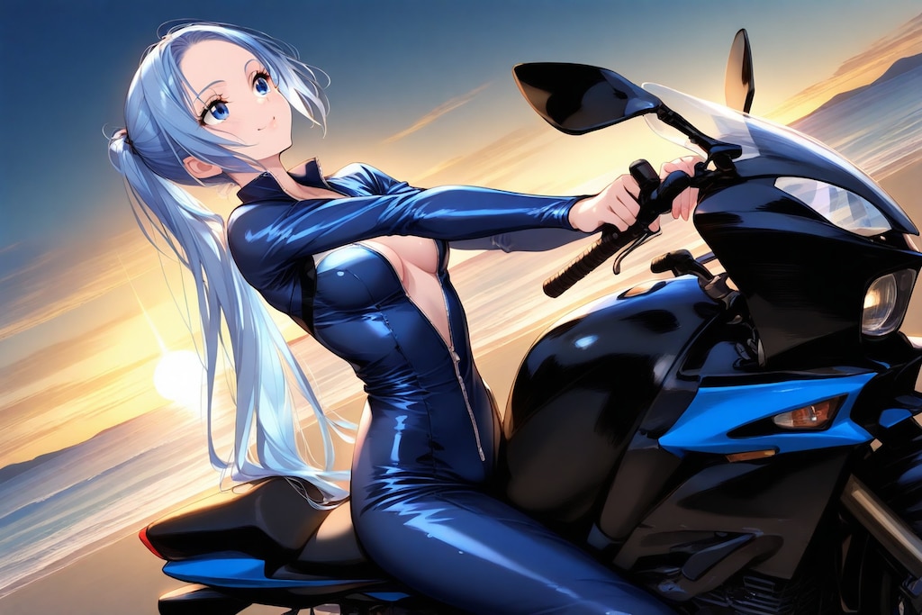 青デコ、バイクに乗る！