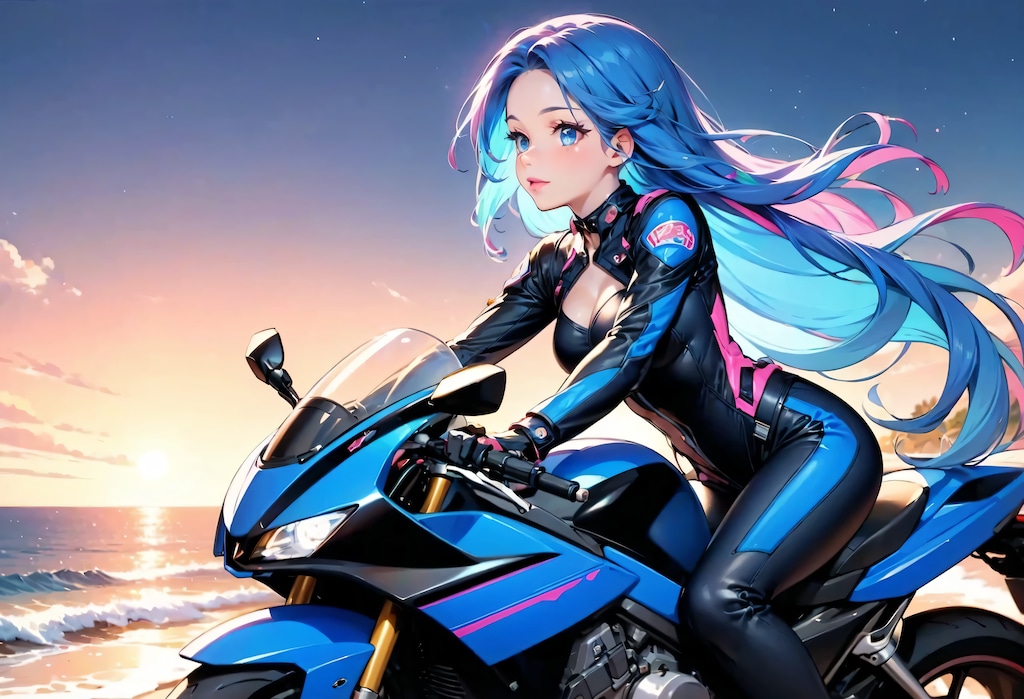 青デコ、バイクに乗る！