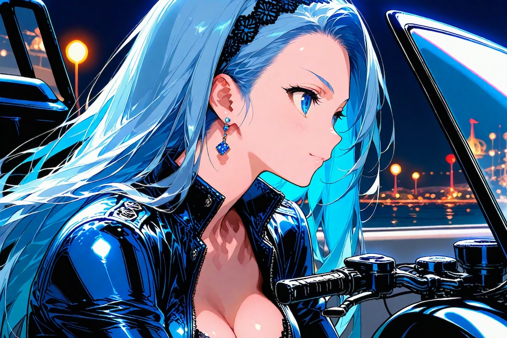 青デコ、バイクに乗る！