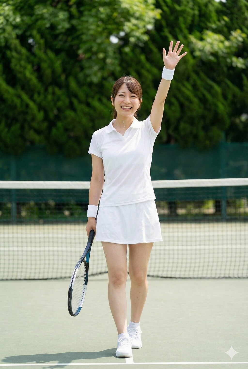 彼女とテニスデート🎾 最高の笑顔を激写！【AIフォト】